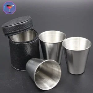 4 Verres à Shot Inox