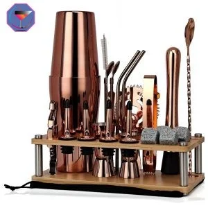 Kit Cocktail Complet Shaker Boston Rose Gold