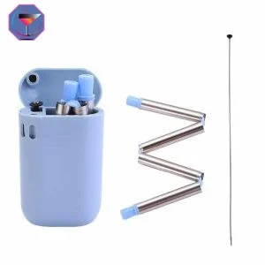 Paille en Inox Pliable