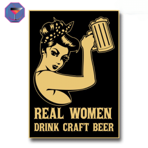 Poster Déco Women Drink Beer