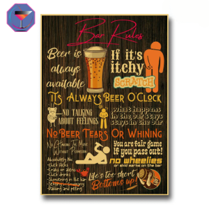Poster en Kraft Règles de Bar