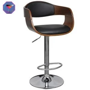 Tabouret de bar rotatif en bois