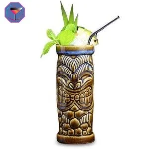 Verre Tiki Marron en Céramique