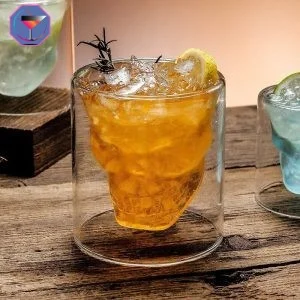 Verre Whisky Tête de Mort (4 Pièces)