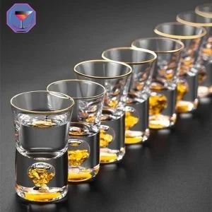 Verre à Shot Or (2 Pièces)